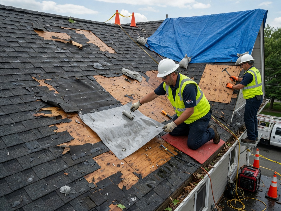 Storm damage repair services